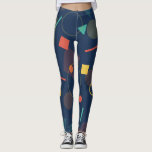 Fun and Simple Shapes on Blue Leggings
