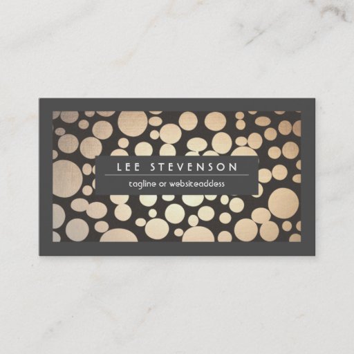 Customizable Fun Gold Leaf  Look Modern and Trendy Boutique Business Card