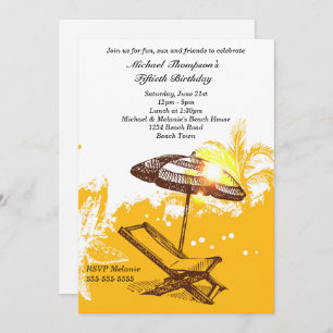 Fun and Sun Beach Birthday Invitation