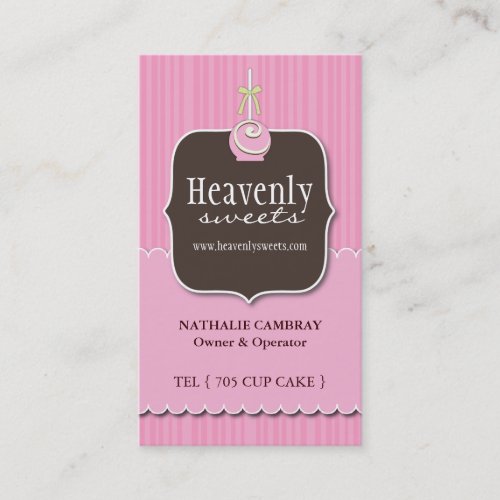 Fun and Whimsical Cake Pops Business Card