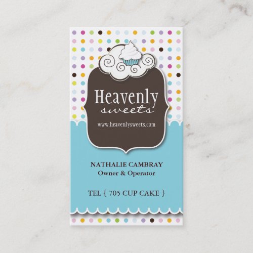 Fun and Whimsical Cupcake | Bakery Business Card
