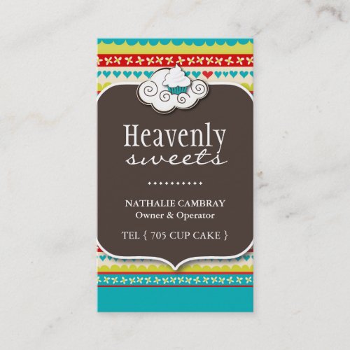Fun and Whimsical Cupcake | Bakery Business Card