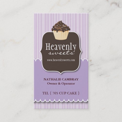 Fun and Whimsical Cupcake | Bakery Business Card