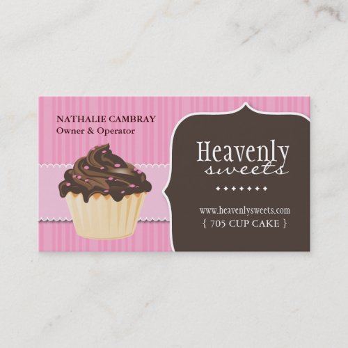 Fun and Whimsical Cupcake | Bakery Business Card