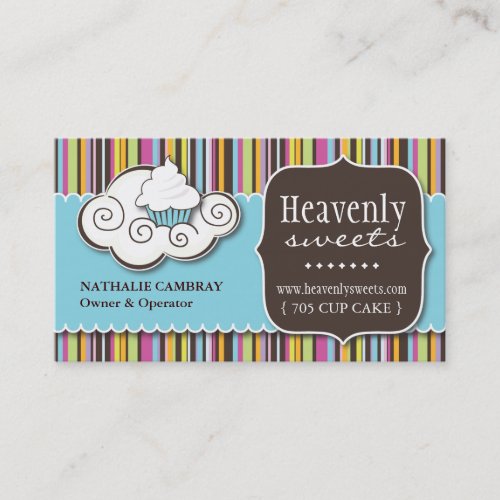 Fun and Whimsical Cupcake | Bakery Business Card