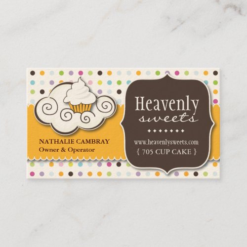 Fun and Whimsical Cupcake | Bakery Business Card