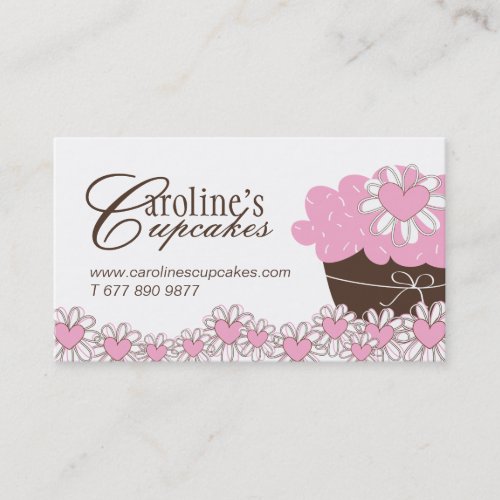 Fun and Whimsical Cupcake | Bakery Business Card