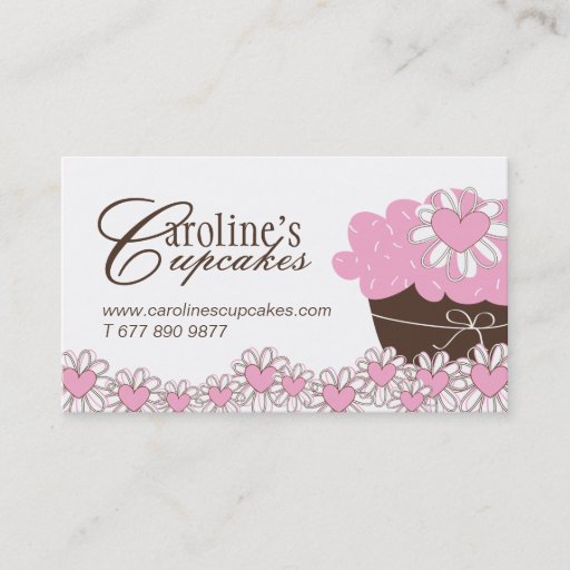Customizable Fun and Whimsical Cupcake | Bakery Business Card