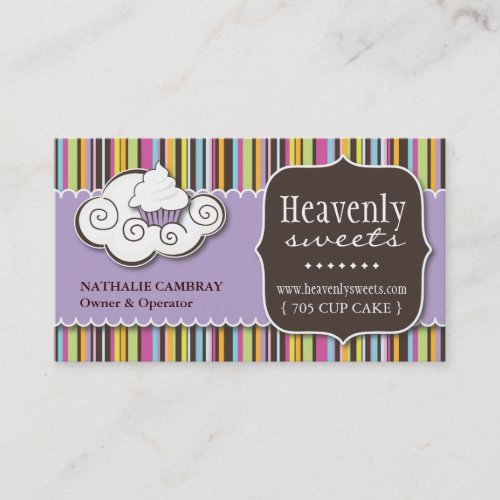 Fun and Whimsical Cupcake | Bakery Business Card