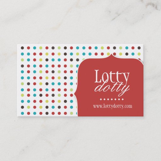 Customizable Fun and Whimsical Polk A Dot Business Card