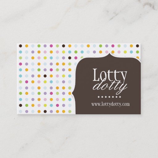 Customizable Fun and Whimsical Polk A Dot Business Card