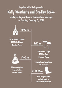 timeline wedding invitations zazzle