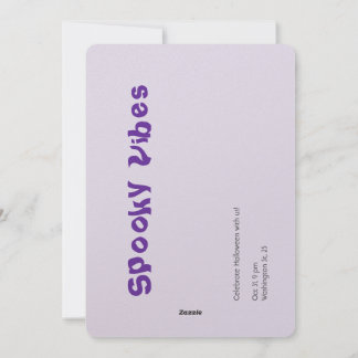 Fun and Witchy Purple Halloween Typography Art Holiday Card
