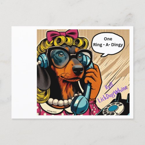 Fun Animal Art Postcard