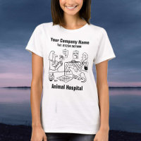 Fun Animal Hospital Veterinary Image for Business. T-Shirt