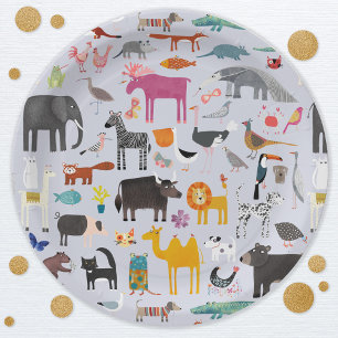 Fun Animal Menagerie Paper Plates