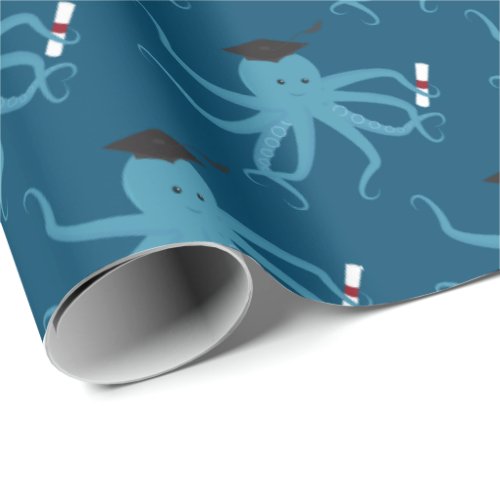 Fun Animal Octopus Graduation Wrapping Paper