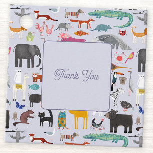 Fun Animal Thank You Favor Tags