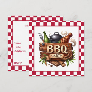 Fun any purpose BBQ party Invitation