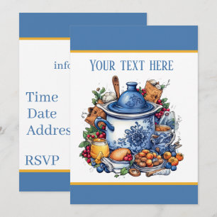 Fun any purpose potluck party invitation