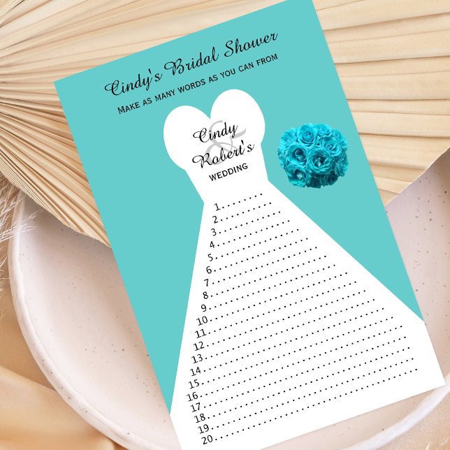 Fun Aqua Bridal Shower Word Games (Creator Uploaded)