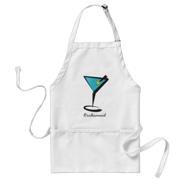 Fun Aqua Martini Adult Apron (Front)