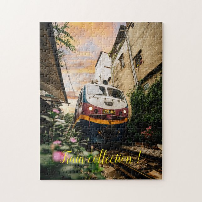Fun Art Train Picture Family Jigsaw Puzzle (Vertical)