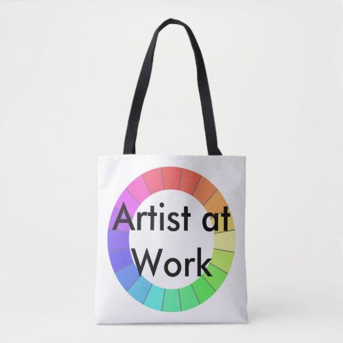 Fun Artist Art Crafts Gift Colorwheel Colors Tote Bag