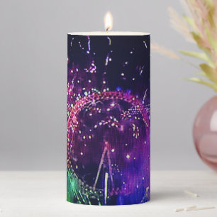 Fun Artist Colors Pillar Candle