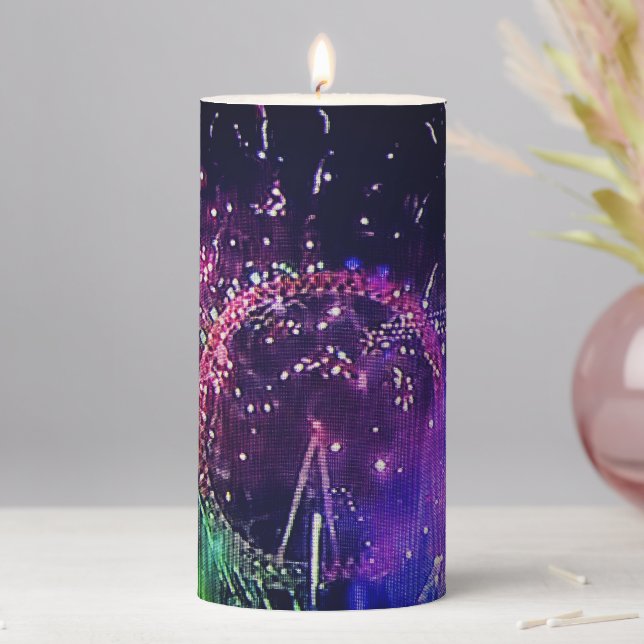 Fun Artist Colors Pillar Candle (In Situ)