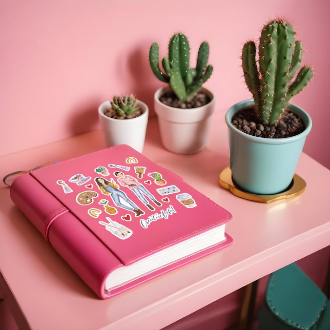 Fun Artist Creative Life Art Supplies Illustration Sticker (Fun Artist Creative Life Art Supplies Illustration Sticker)