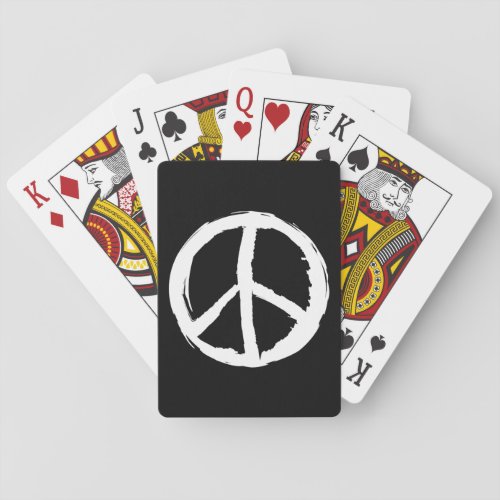 fun artsy PEACE SIGN  Playing Cards