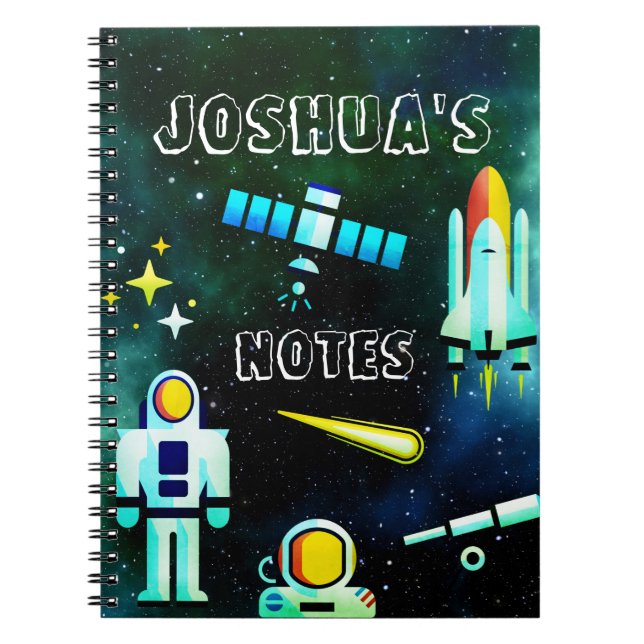 Fun Astronaut Collage  Notebook (Front)