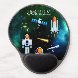 Fun Astronaut Collage Personalized Gel Mouse Pad