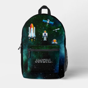 Fun Astronaut Collage Personalized Printed Backpack