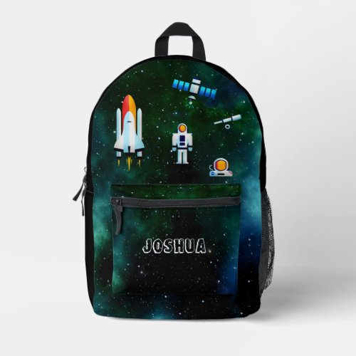 Fun Astronaut Collage Personalized  Printed Backpack