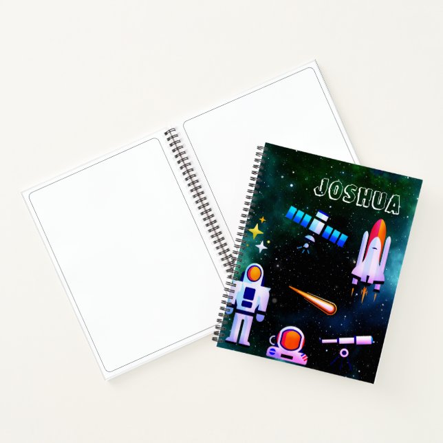 Fun Astronaut Collage Personalized Sketch Notebook (Inside)