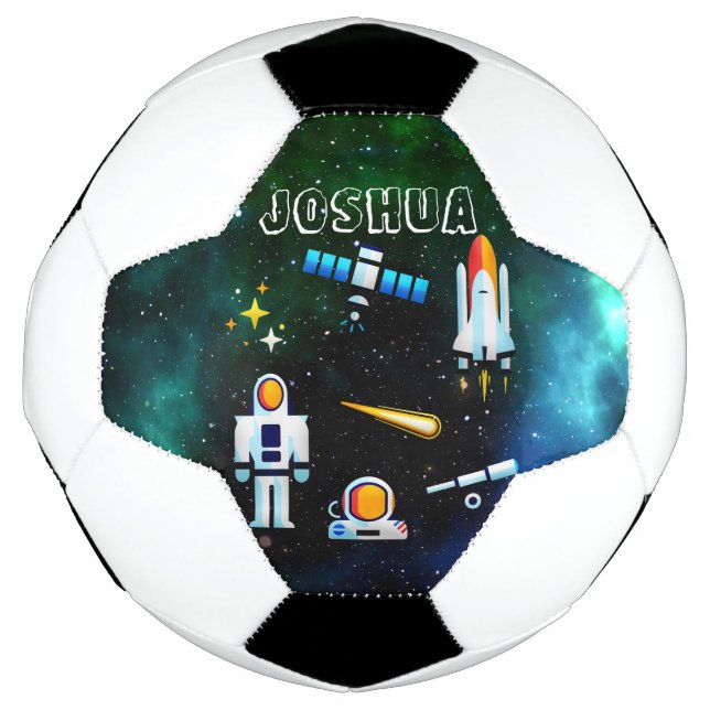 Fun Astronaut Collage Personalized   Soccer Ball (Front)