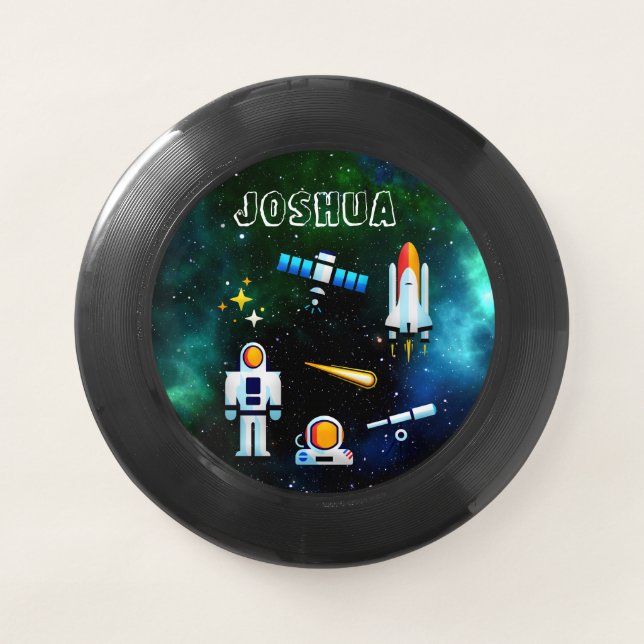 Fun Astronaut Collage Personalized Wham-O Frisbee (Front)