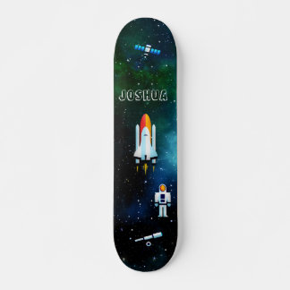Fun Astronaut Collage Skateboard