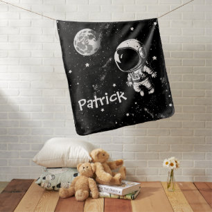 Fun Astronaut In Space Baby Blanket