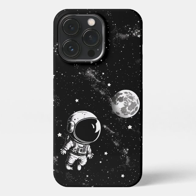 Fun Astronaut In Space iPhone Case (Back)