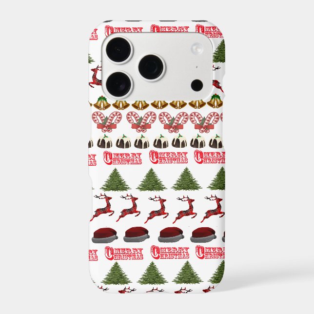 Fun At Christmas Time Pattern, Iphone Case (Back)