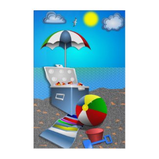 FUN AT THE BEACH ACRYLIC PRINT