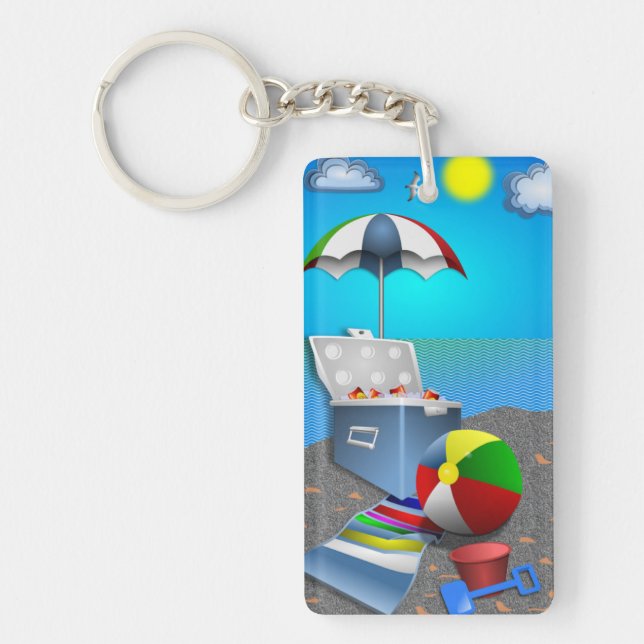 FUN AT THE BEACH KEYCHAIN (Front)