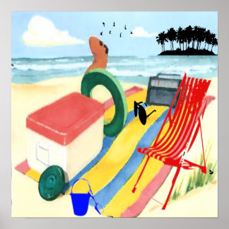 Fun at the Beach Poster