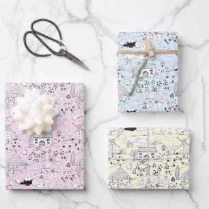 Fun At The Farm - Cute Funny Farm Scene Wrapping Paper Sheets
