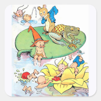 Fun at the Pond Square Sticker