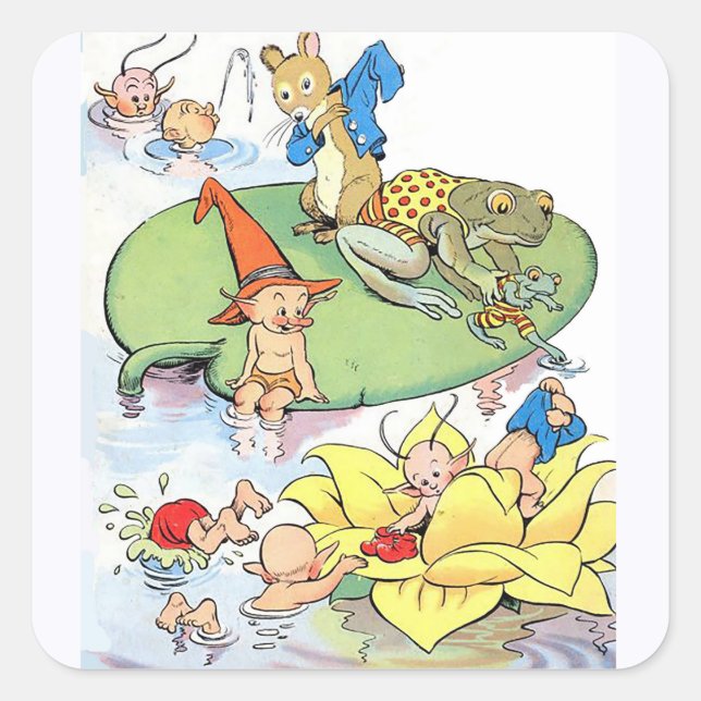 Fun at the Pond Square Sticker (Front)