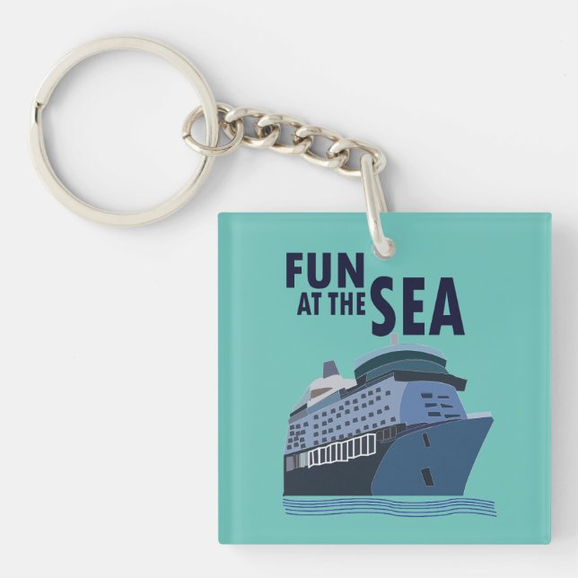 Fun At The Sea Cruise Ship Keychain (Front)